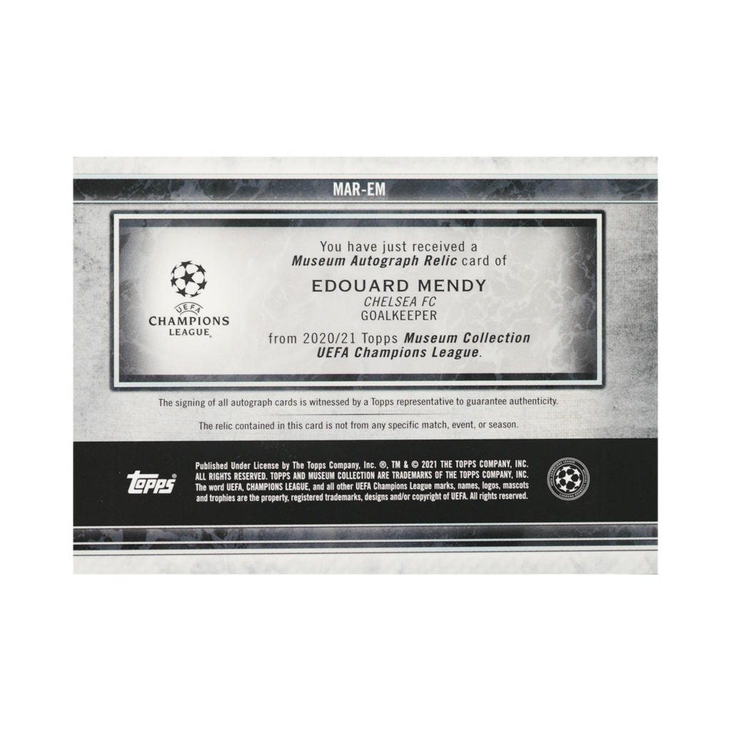 Edouard Mendy collectible card, additional view