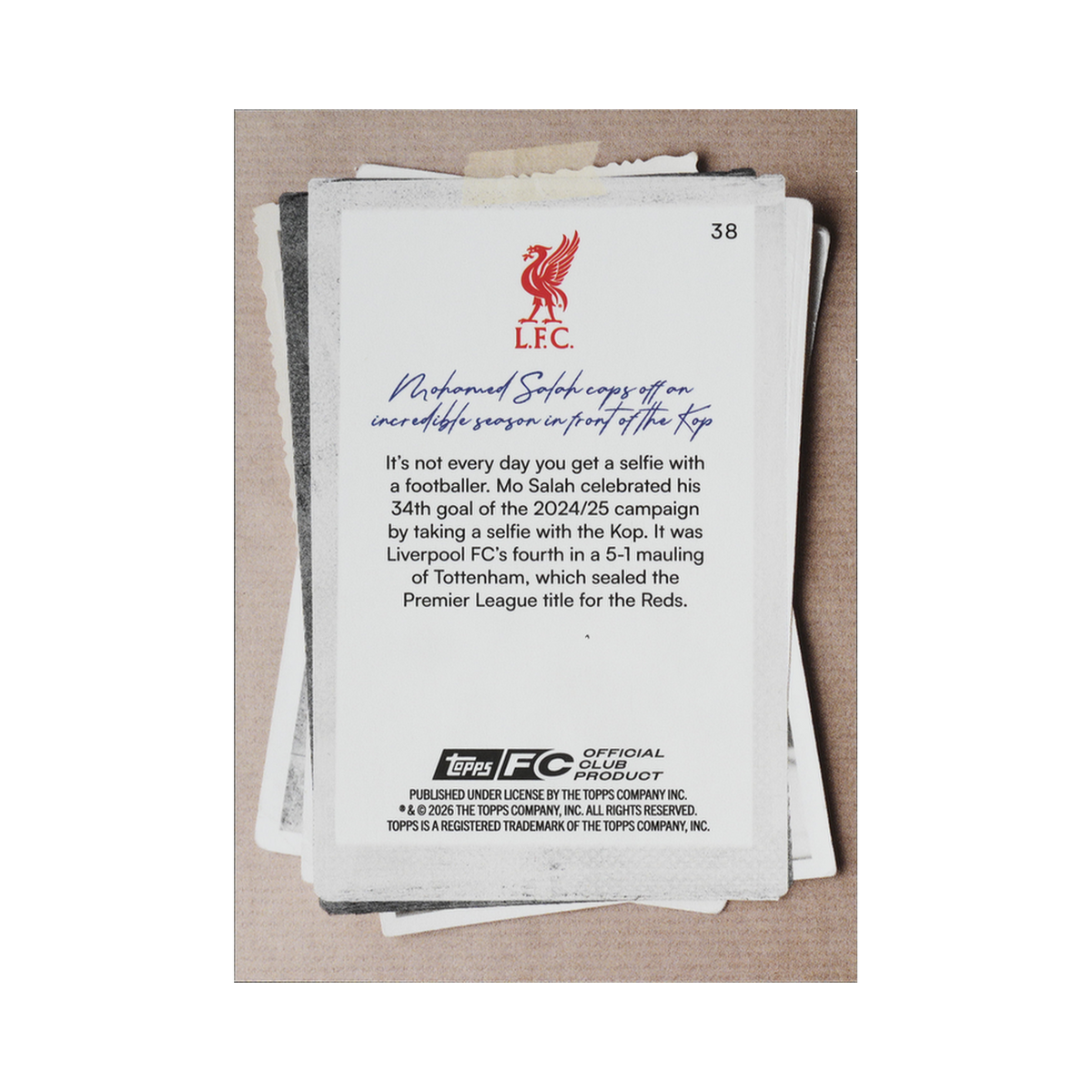 Mohamed Salah 2025/26 38 — back