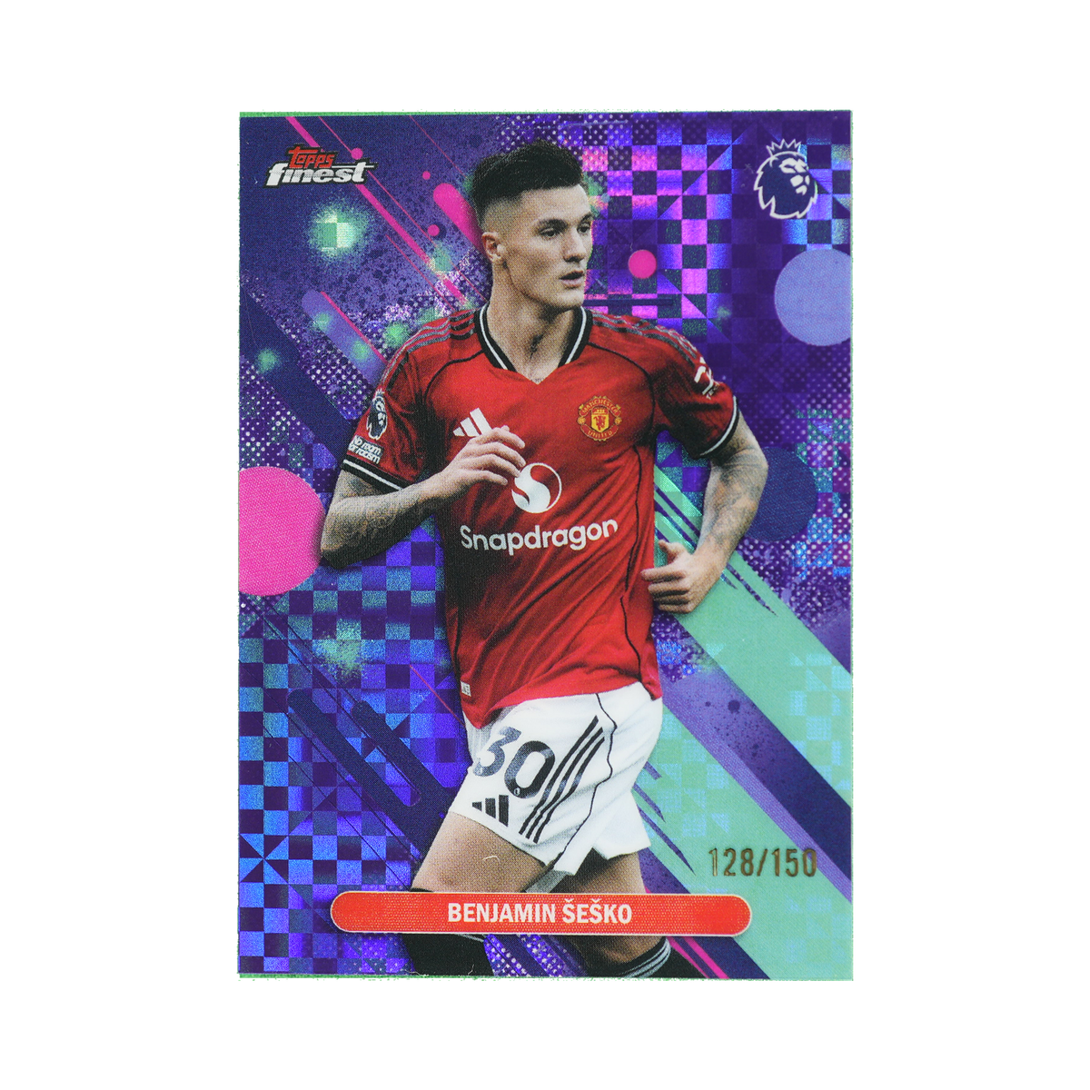 Benjamin Šeško 2026 Topps Finest Premier League #67 128/150 front view