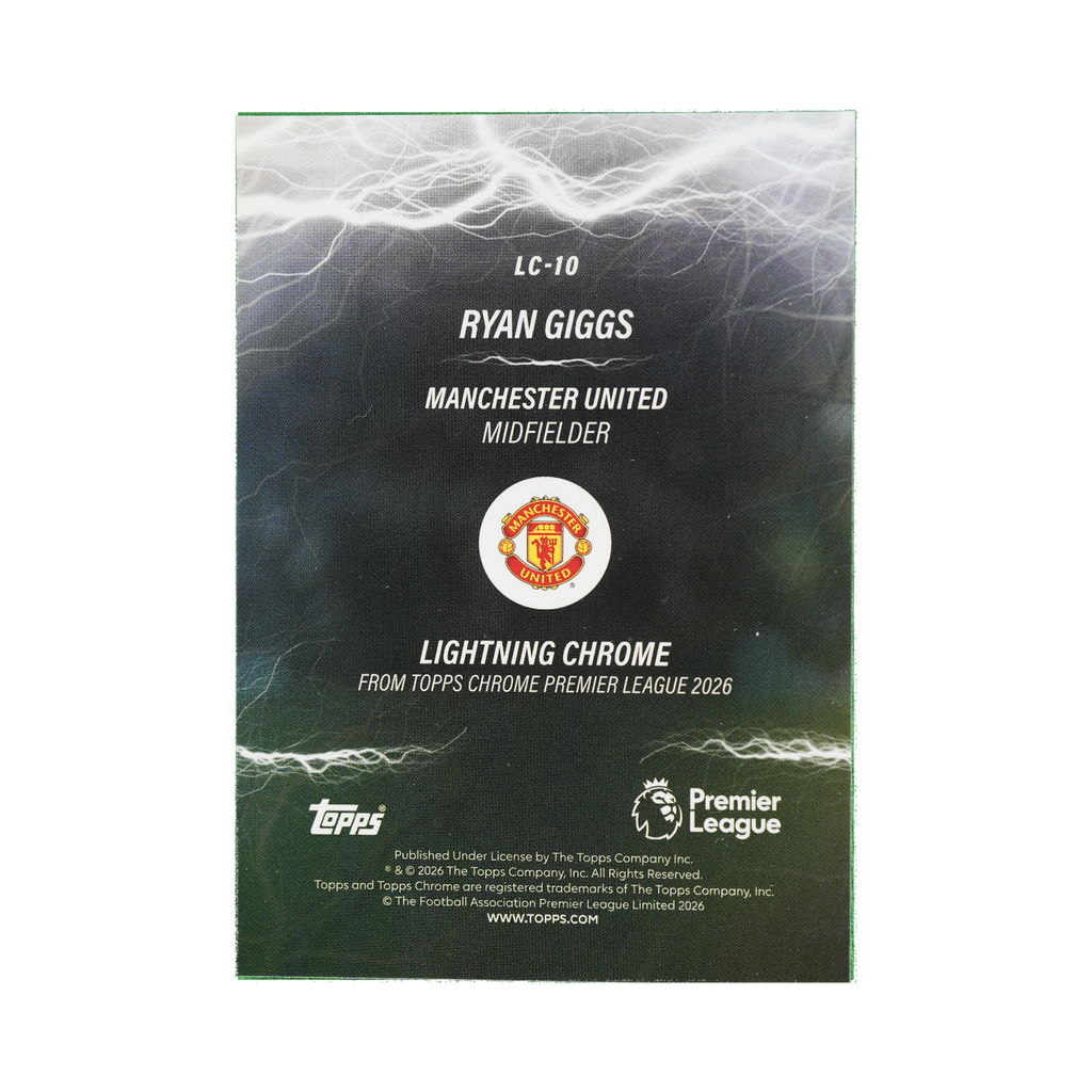Ryan Giggs 2026 Topps Chrome Premier League #LC-10  back view