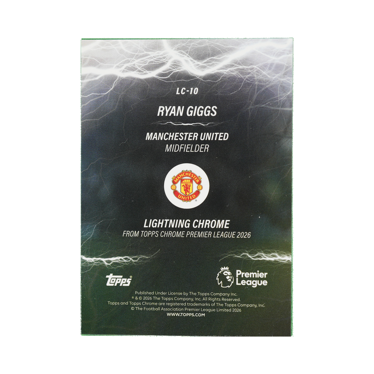 Ryan Giggs 2026 Topps Chrome Premier League #LC-10  back view