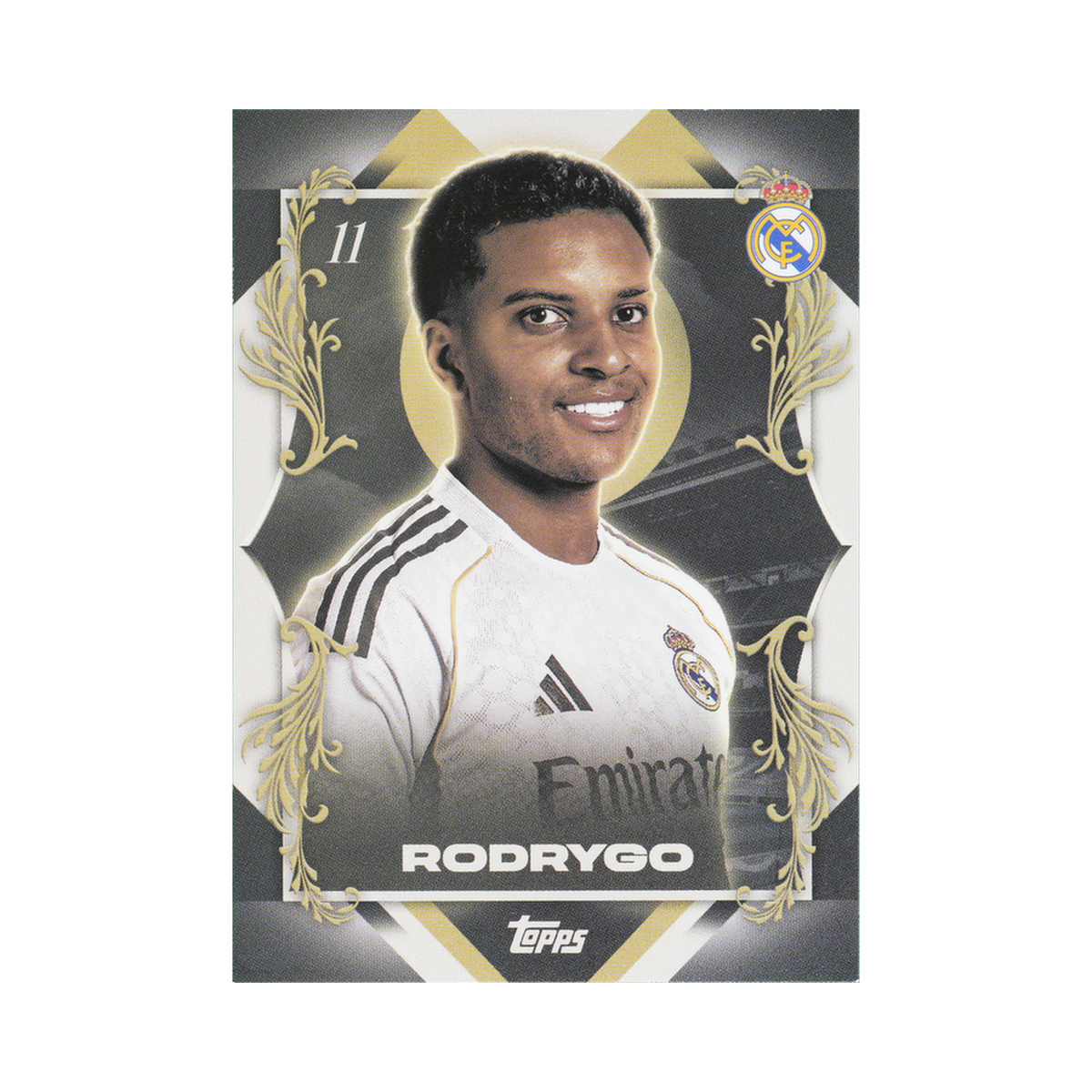 Rodrygo 2025/26 Topps Los Blancos Real Madrid #46 Standard front view