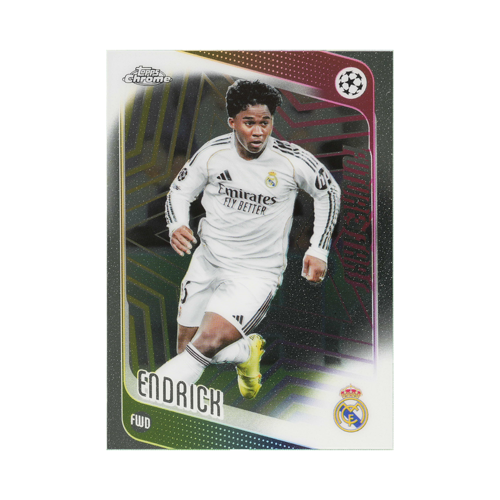Endrick 2025/26 Topps Chrome UEFA Club Competitions #86 Standard front view