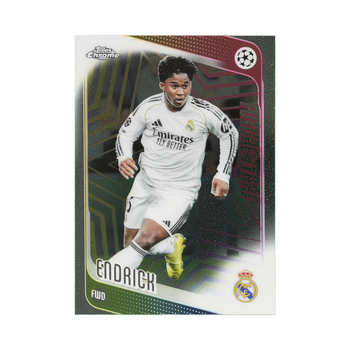 Endrick 2025/26 Topps Chrome UEFA Club Competitions #86 Standard front view