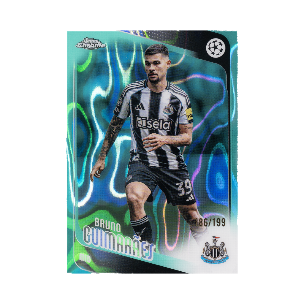 Bruno Guimarães 2025/26 Topps Chrome UEFA Club Competitions #117 186/199 front view