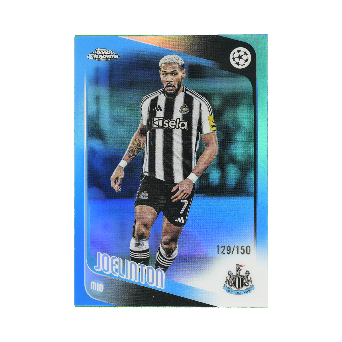 Joelinton 2025/26 Topps Chrome UEFA Club Competitions #23 129/150 front view