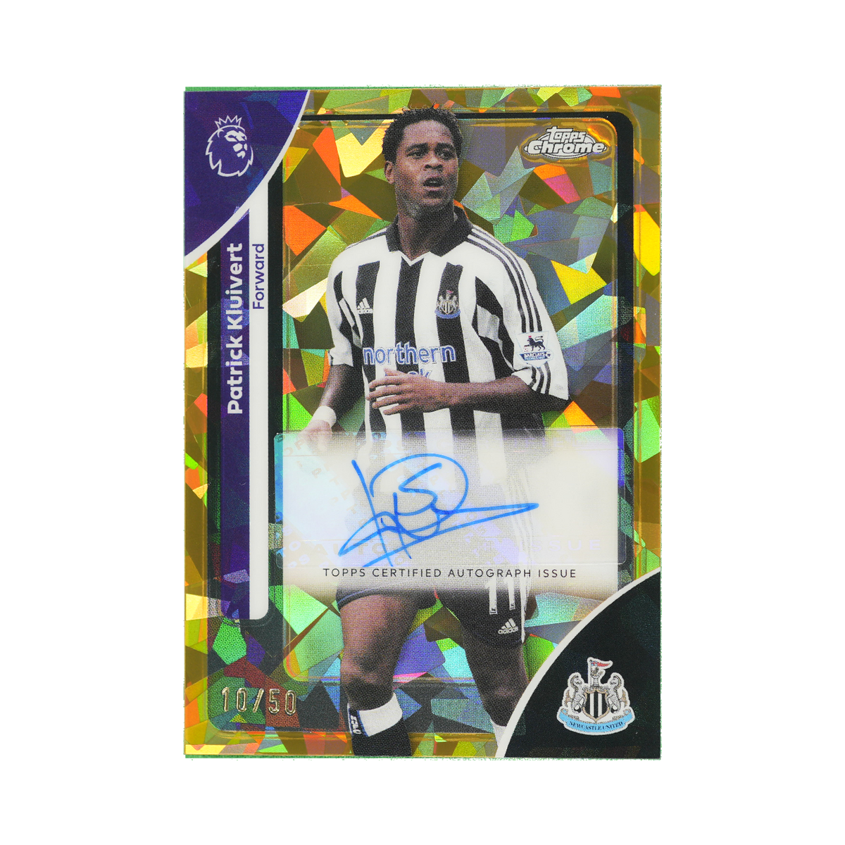 Patrick Kluivert 2026 Topps Chrome Premier League #CA-PK 10/50 front view