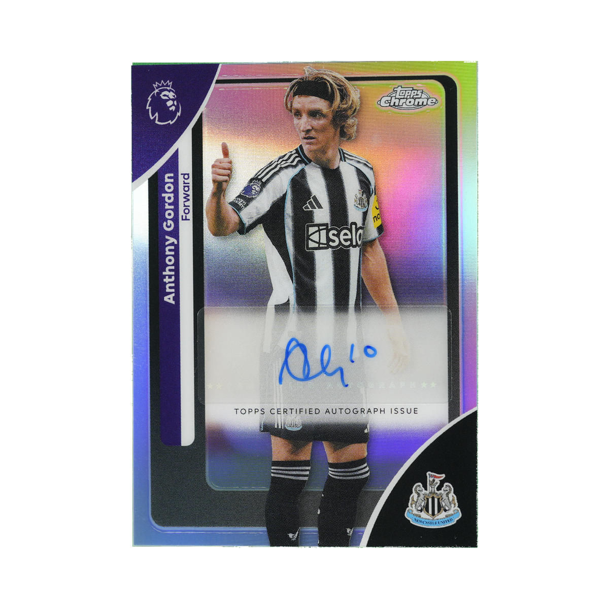 Anthony Gordon 2026 Topps Chrome Premier League #CA-AY  front view