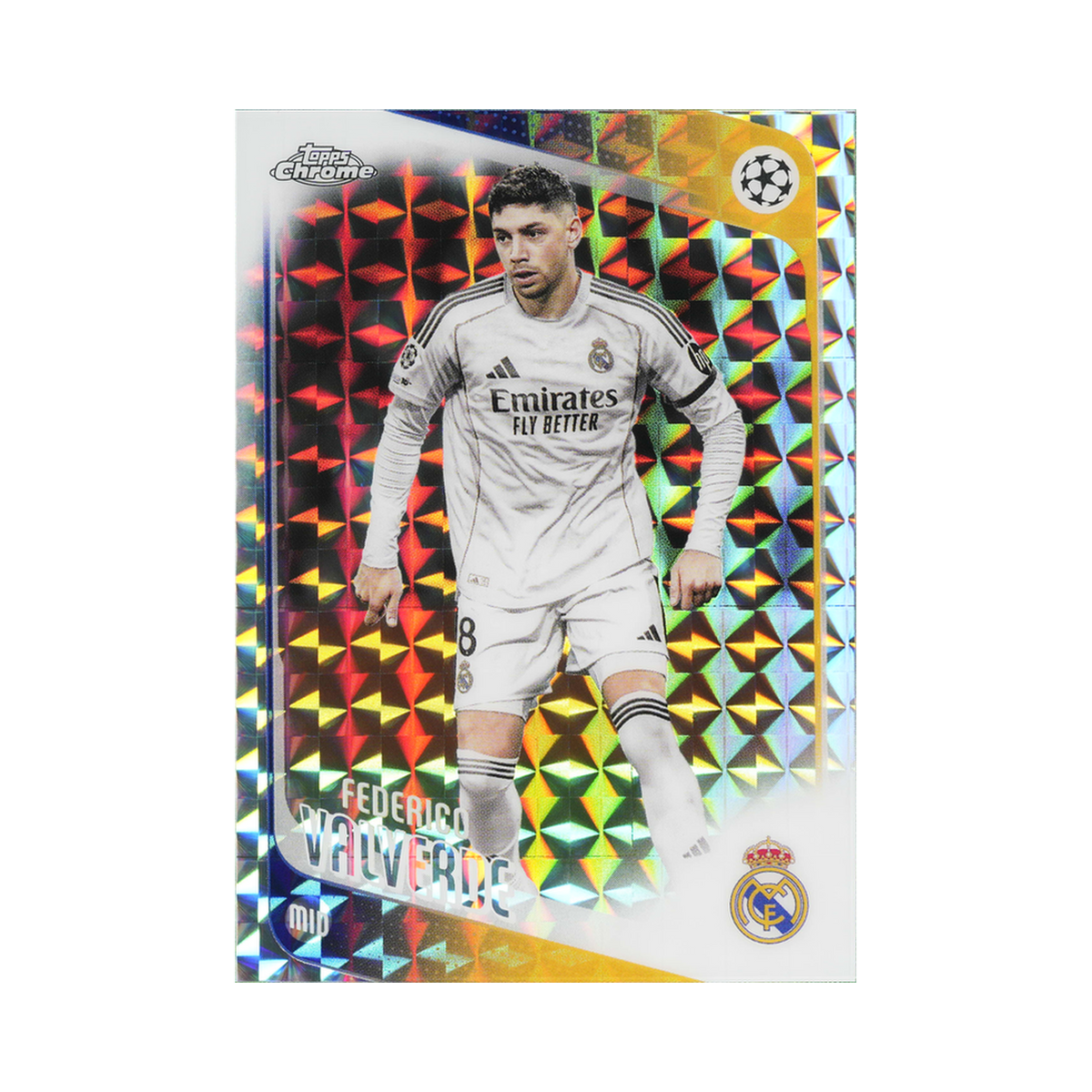 Federico Valverde 2025/26 Topps Chrome UEFA Club Competitions #65 front view