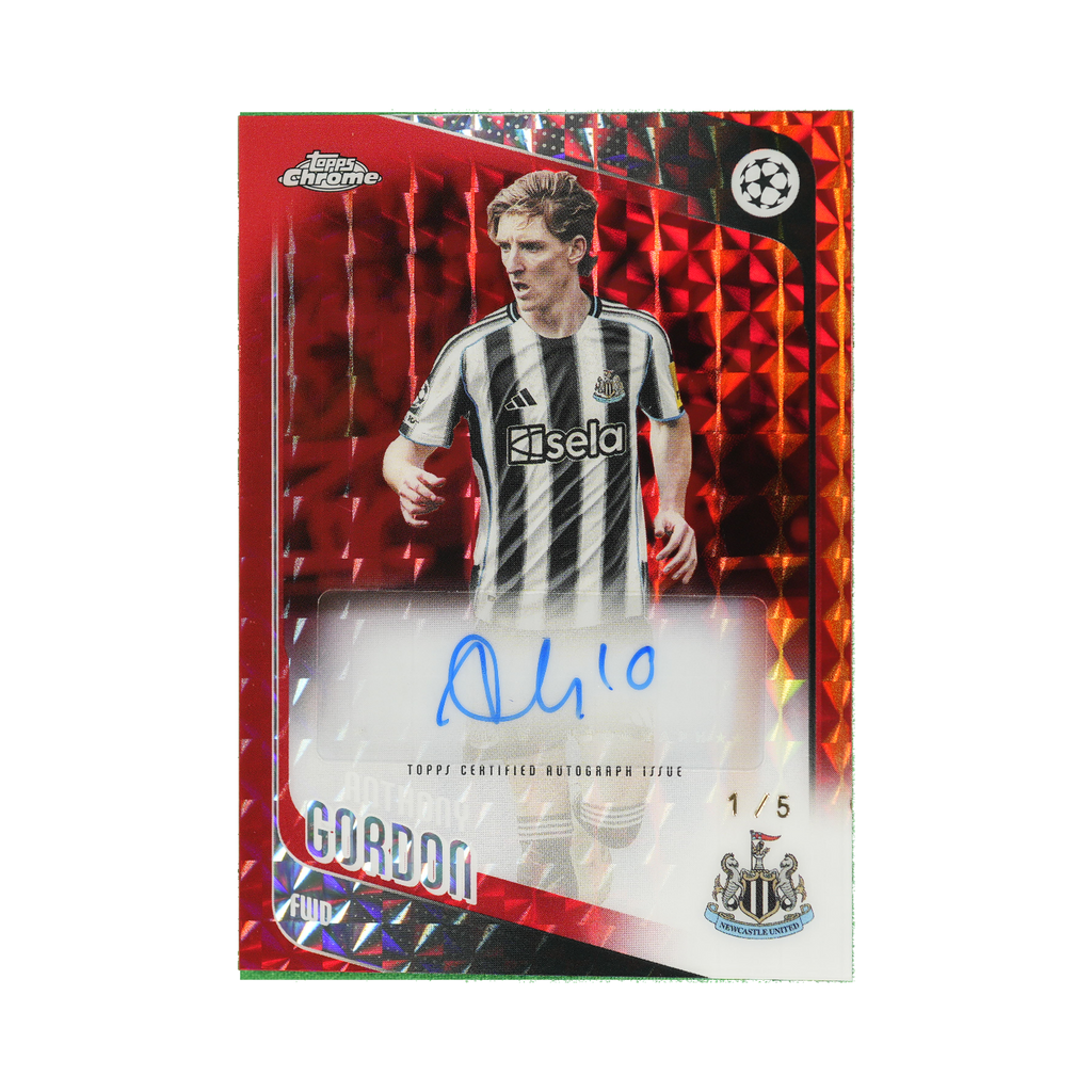Anthony Gordon 2025/26 Topps Chrome UEFA Club Competitions #CA-GO 1/5 front view