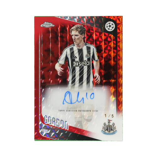 Anthony Gordon 2025/26 Topps Chrome UEFA Club Competitions #CA-GO 1/5 front view