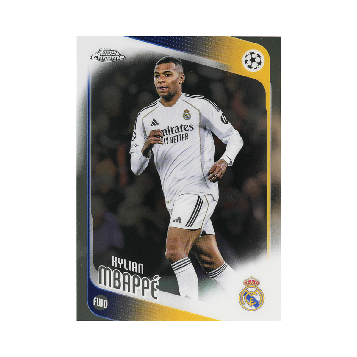 Kylian Mbappé 2025/26 Topps Chrome UEFA Club Competitions #112 Standard front view