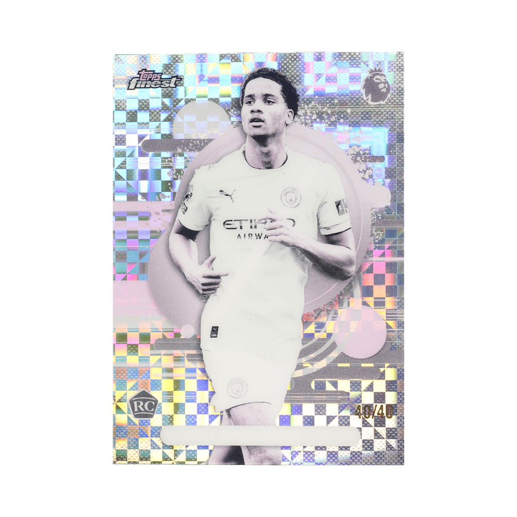 Divine Mukasa 2026 Topps Finest Premier League #165 Pearl Checkerboard Refractor 40/40 front view