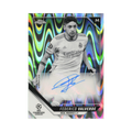Federico Valverde 2021/22 Topps Chrome UEFA Champions League #CA-FV Black & White RayWave Refractor front view