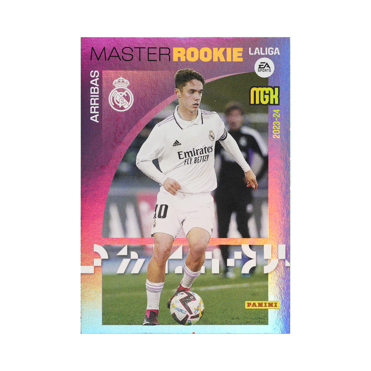 Sergio Arribas Calvo 2023/24 Panini Megacracks LaLiga EA Sports #411 Prodigioso front view