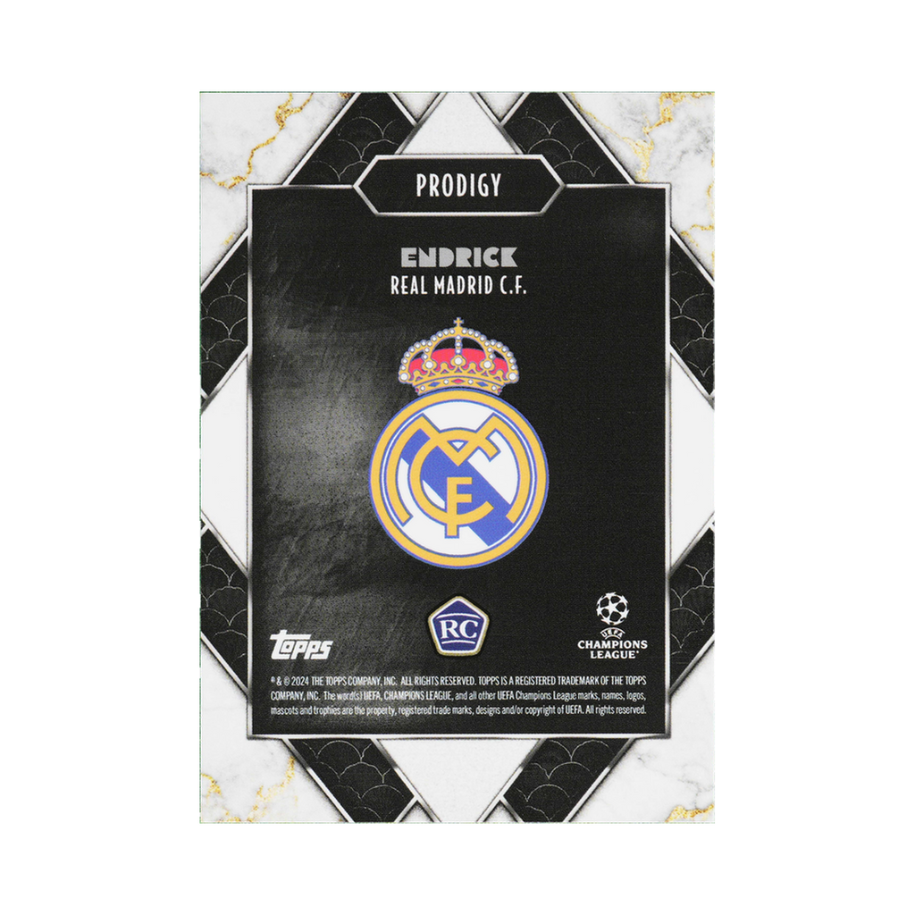 Endrick 2024/25 Topps Deco UEFA Club Competitions Standard back view
