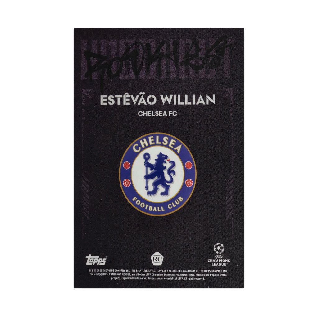 Estêvão Willian collectible card — back