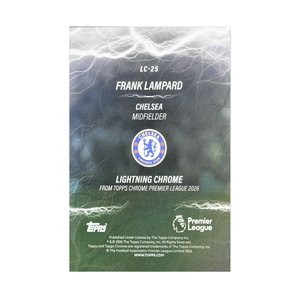 Frank Lampard collectible card — back