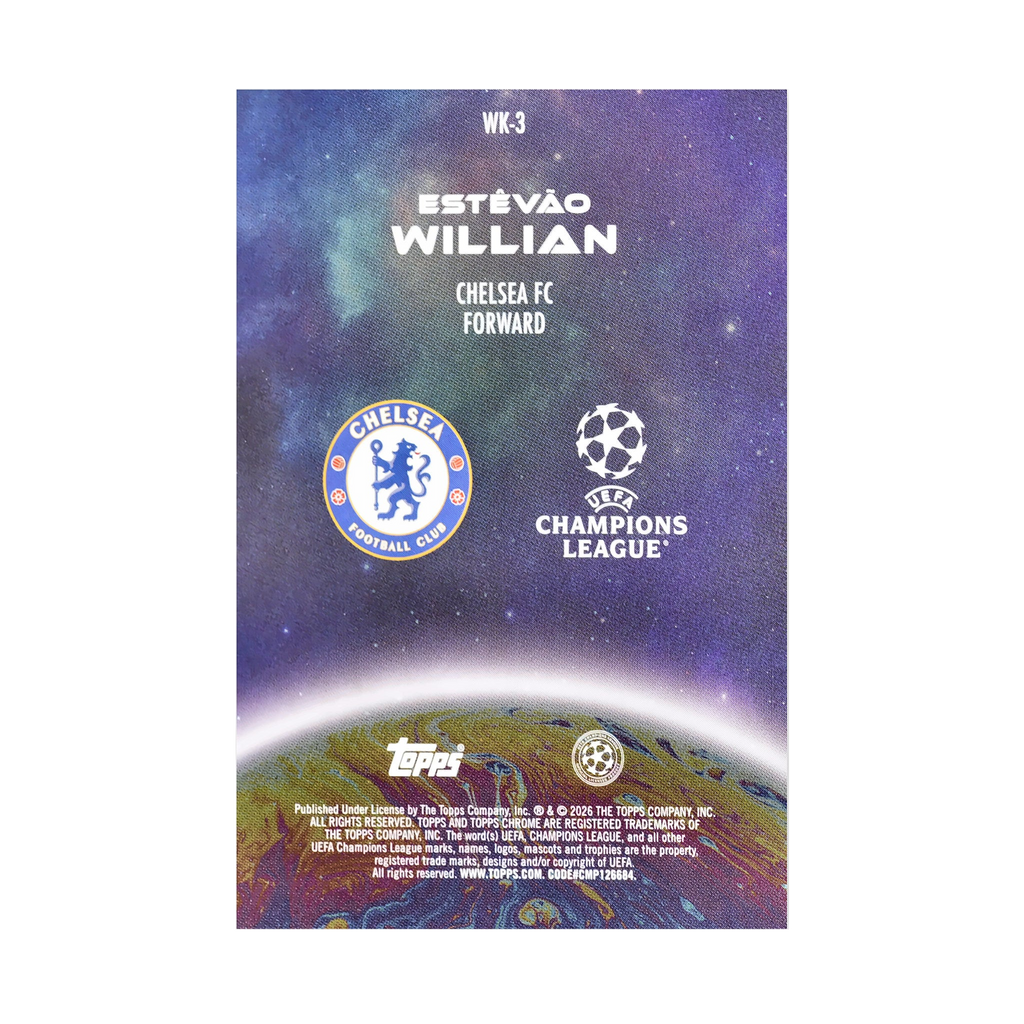 Estêvão Willian collectible card — back