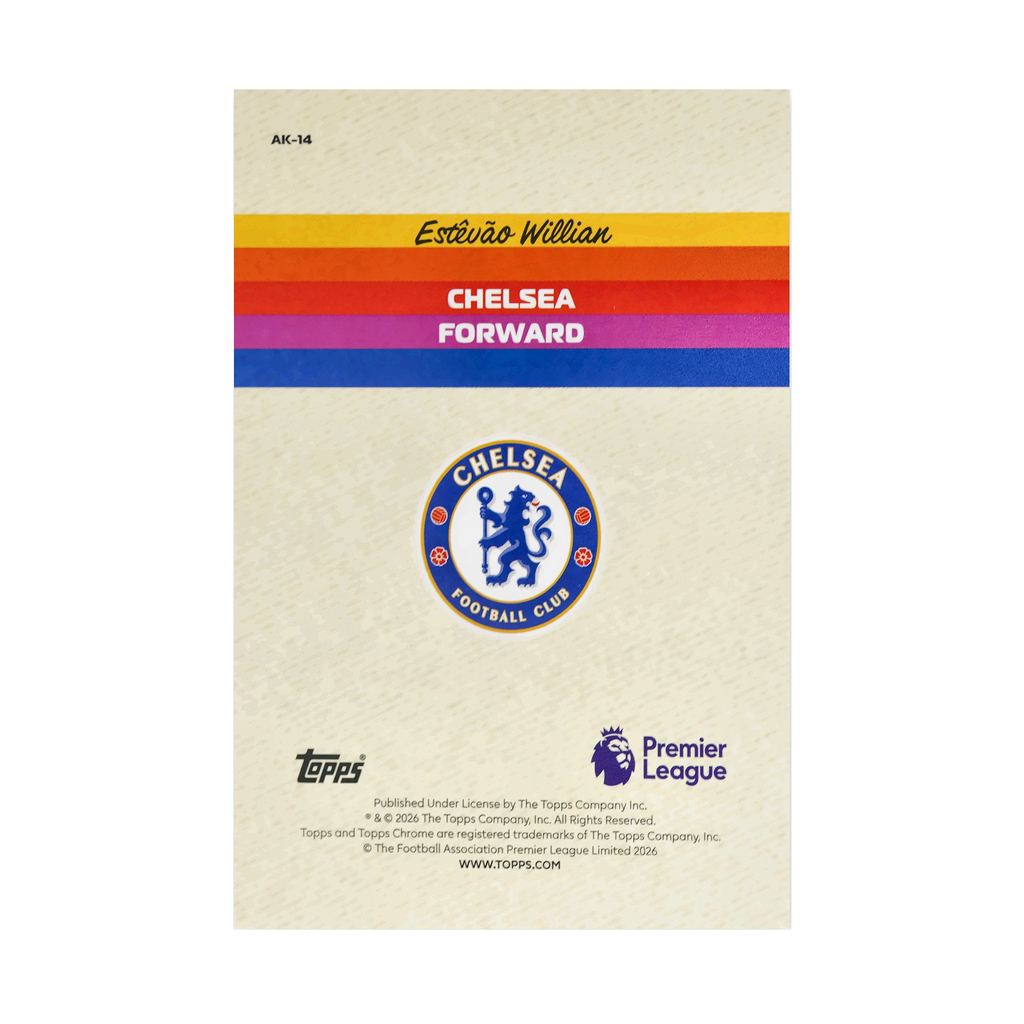 Estêvão Willian collectible card — back