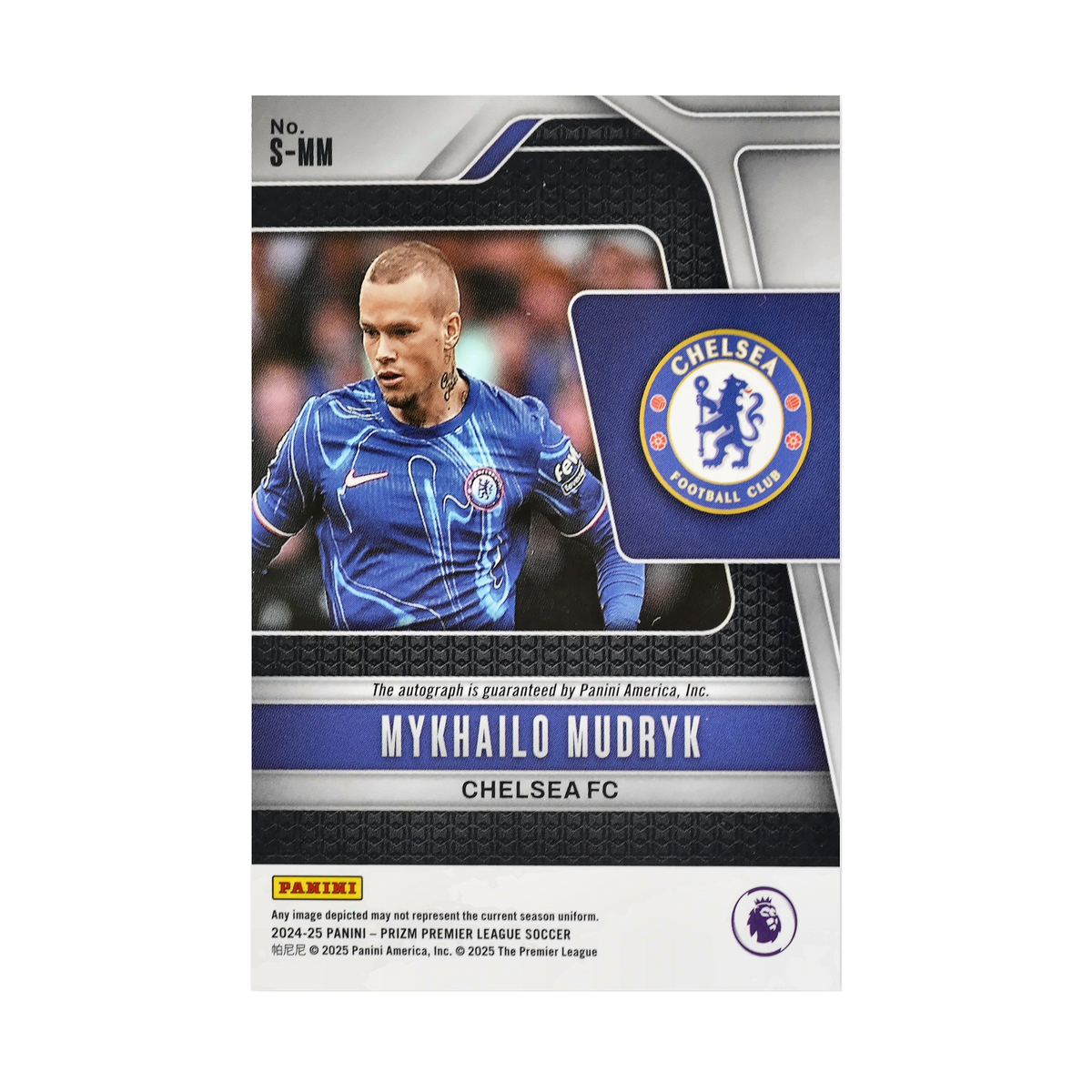 Mykhailo Mudryk collectible card — back