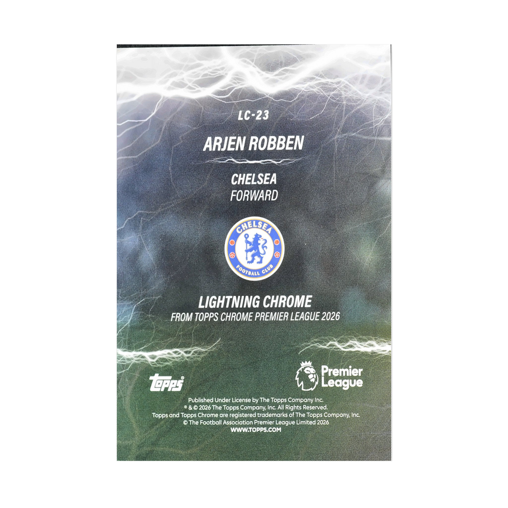 Arjen Robben collectible card — back
