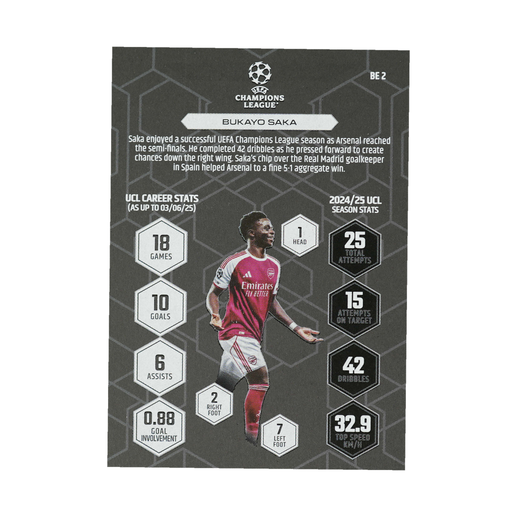 Bukayo Saka BE2 — back