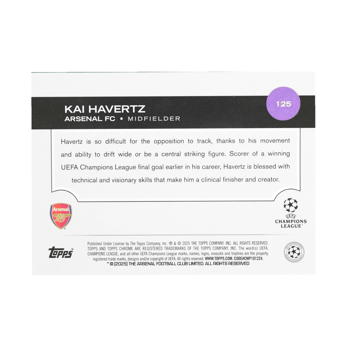 Kai Havertz 125 — back