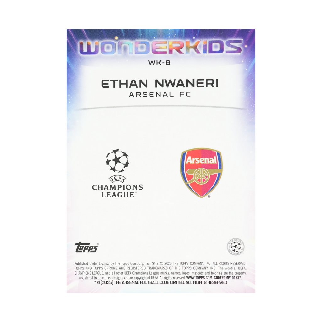 Ethan Nwaneri WK-8 — back