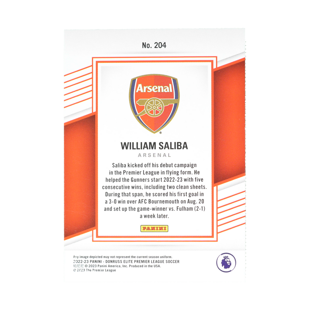 William Saliba 204 — back