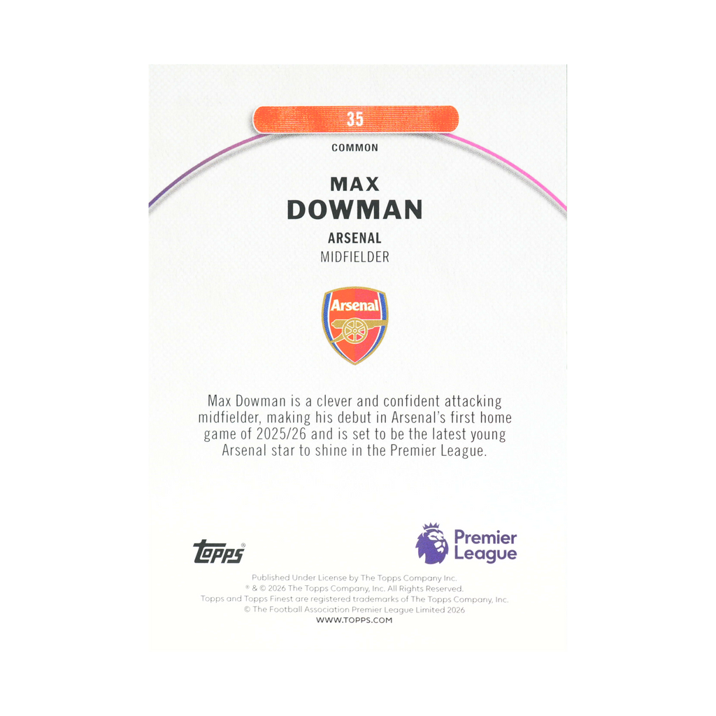 Max Dowman 35 — back