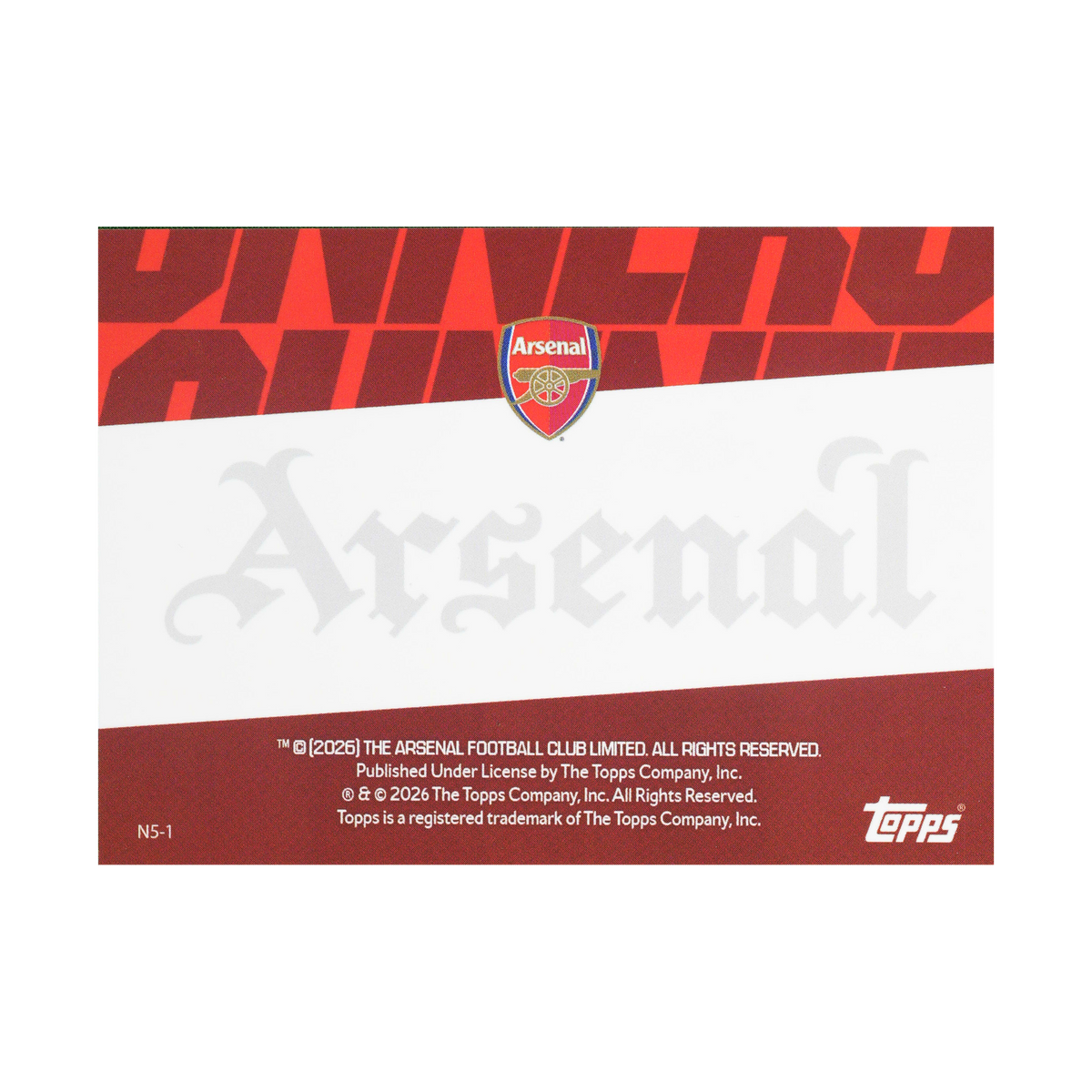 Bukayo Saka N5-1 — back