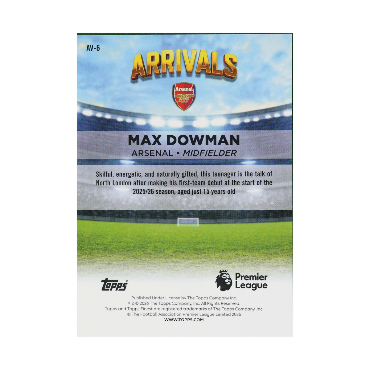 Max Dowman AV-6 — back
