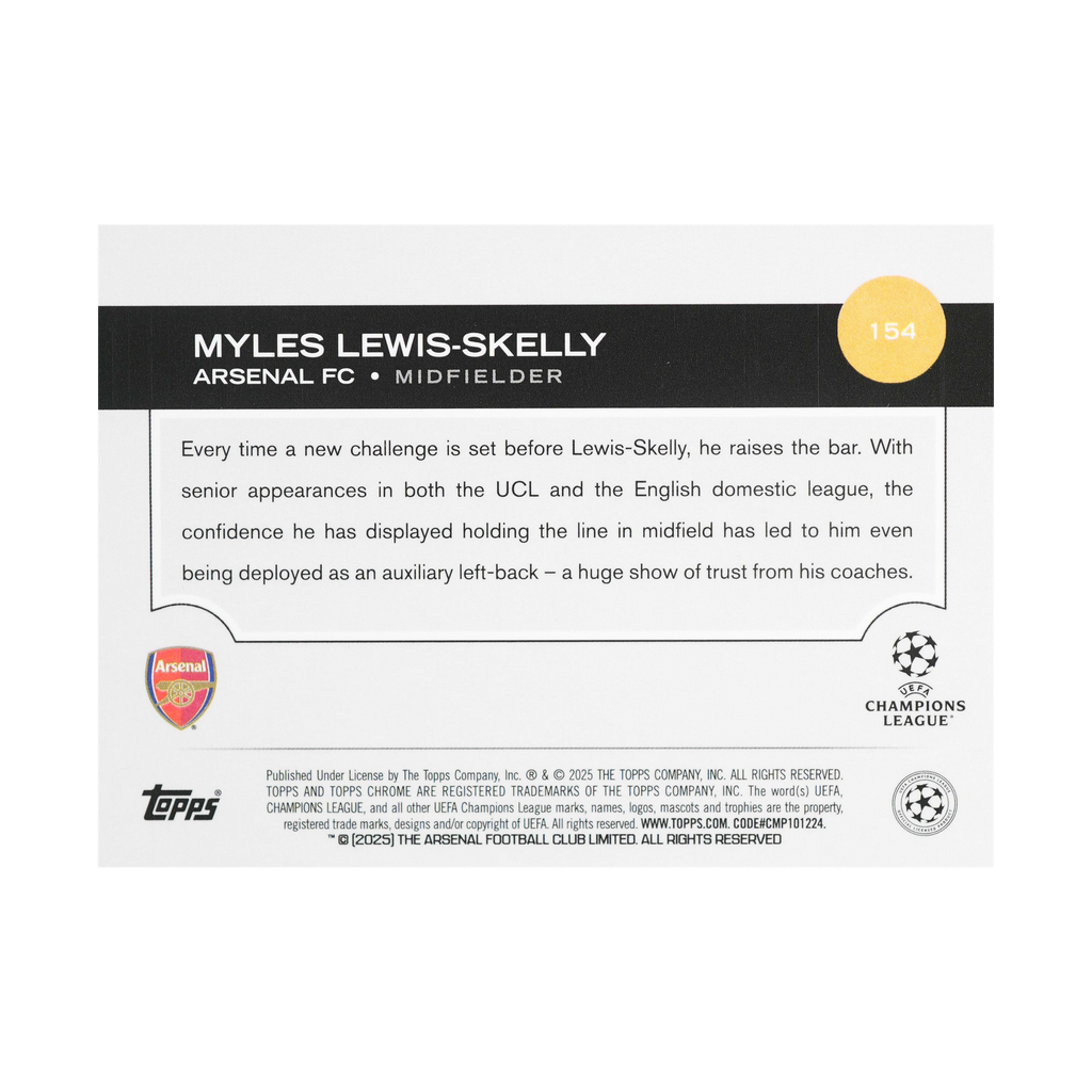 Myles Lewis-Skelly 154 — back