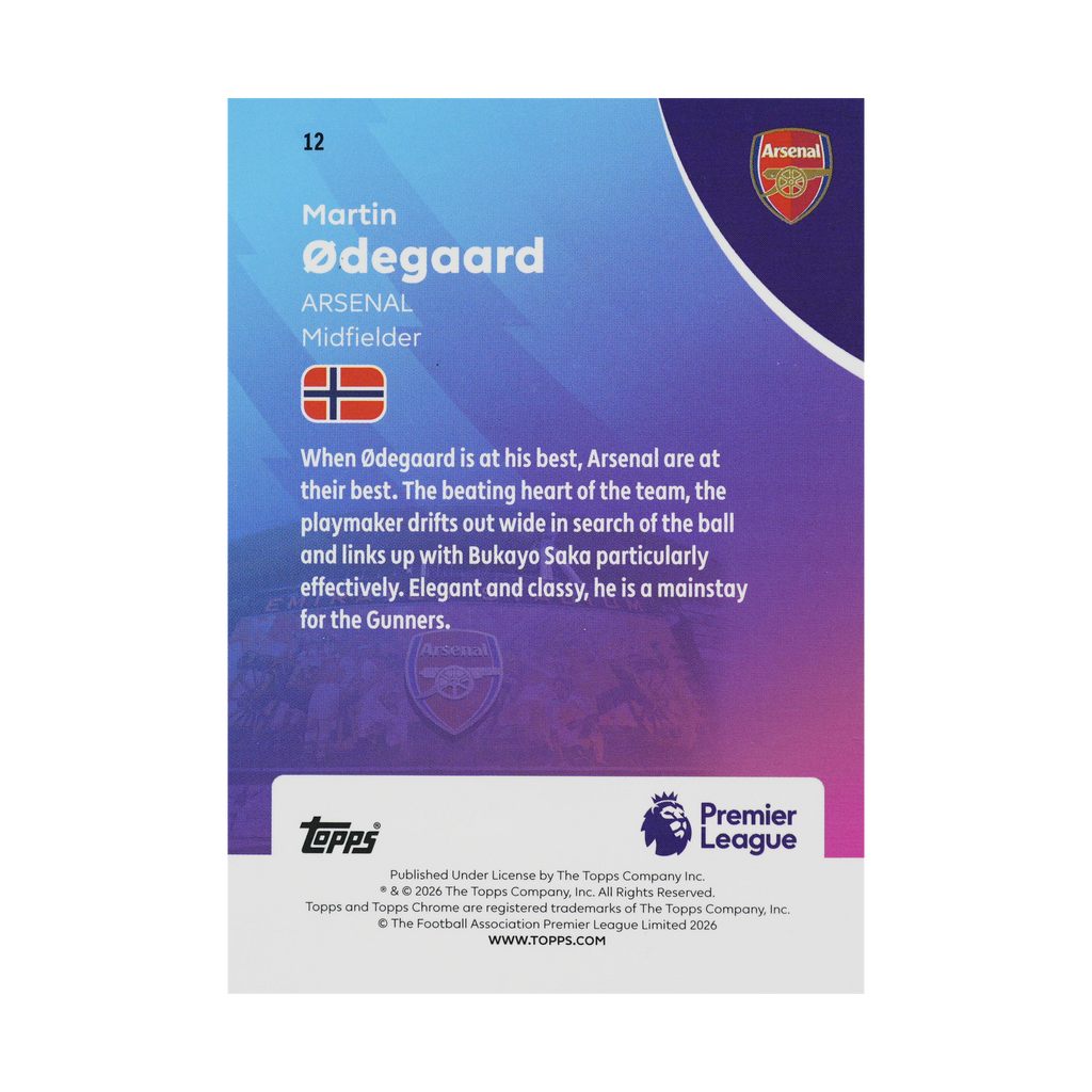 Martin Ødegaard 12 — back