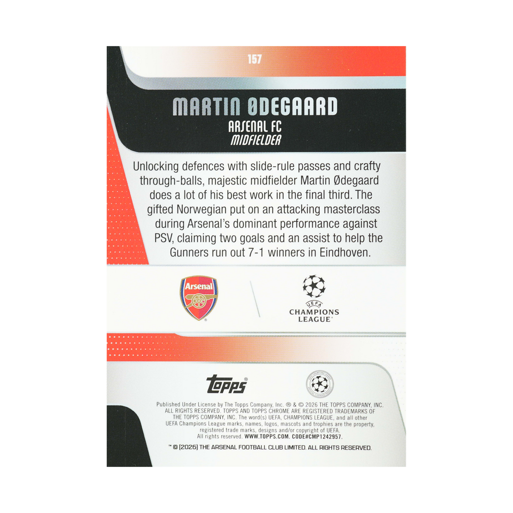 Martin Ødegaard 157 — back