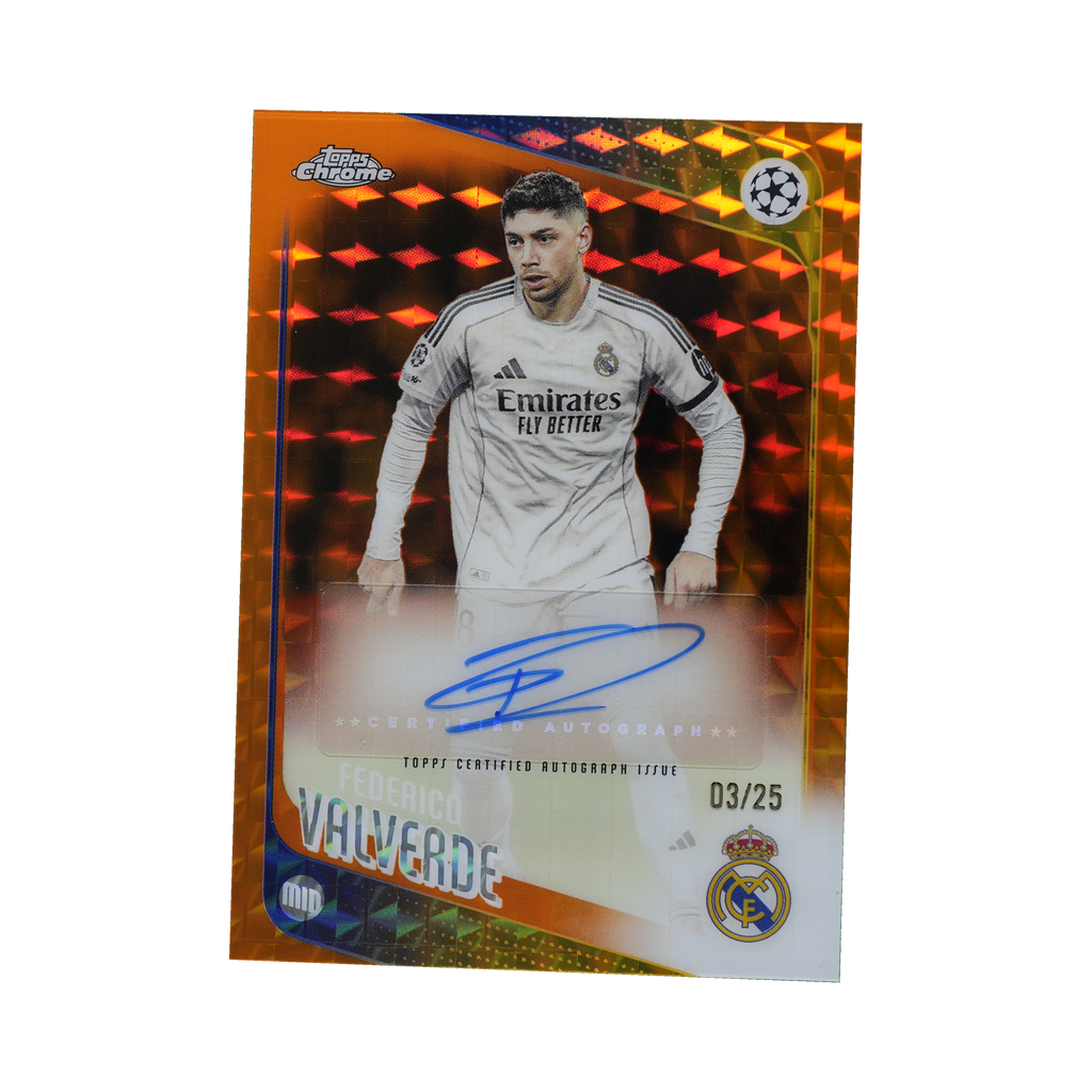 Federico Valverde 2025/26 Chrome Autographs #CA-FV 03/25, front view
