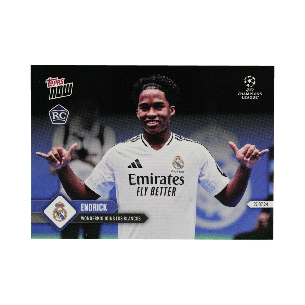 Endrick 2024 Topps NOW UEFA Champions League #142, front view