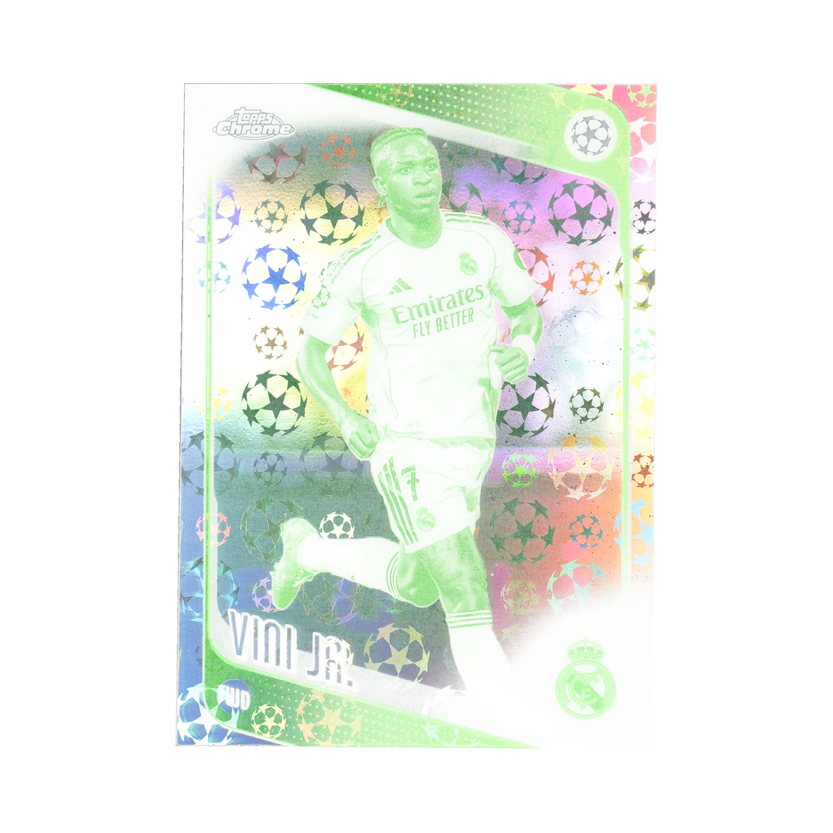 Vinícius Júnior 2025/26 Topps Chrome UEFA Club Competitions #115, front view