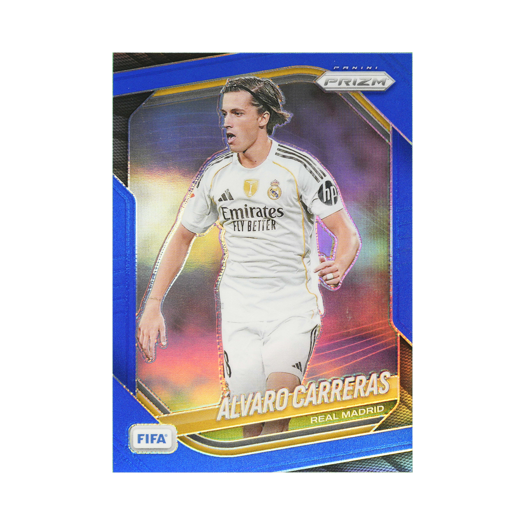 Álvaro Carreras 2025/26 Blue Prizm #189 121/199, front view
