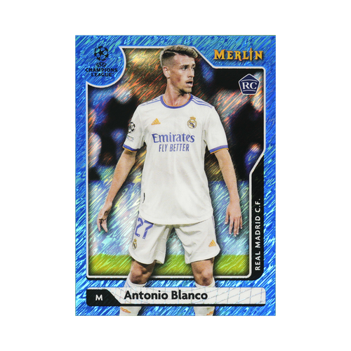 Antonio Blanco 2021/22 Blue Shimmer Refractor #77 75/75, front view
